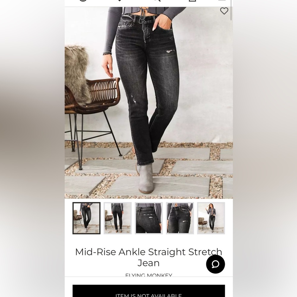 Women’s flying monkey mid rise jeans